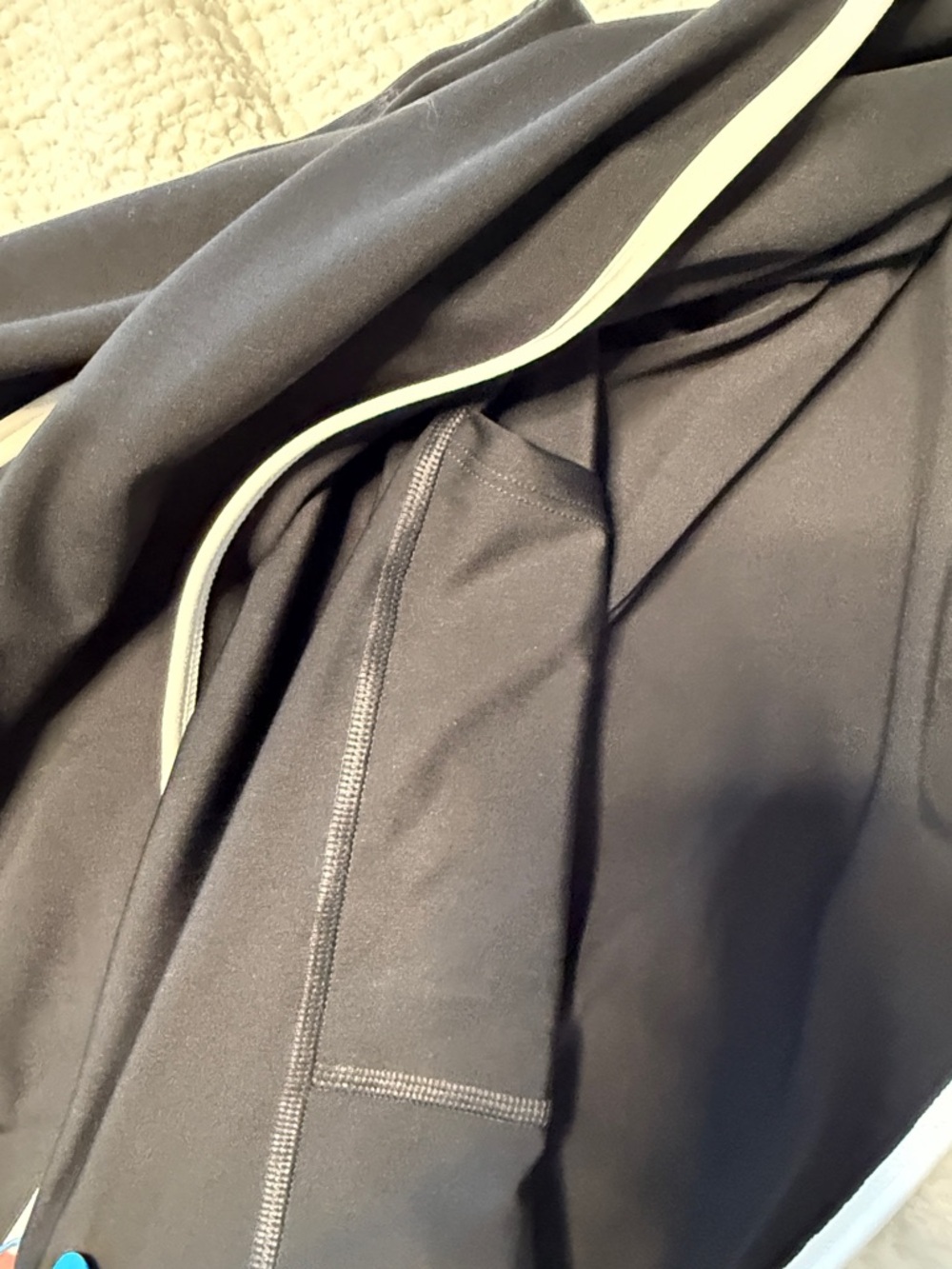 Abercrombie & Fitch: YPB Black Athletic Skort with White Trim - Picture 3 of 5